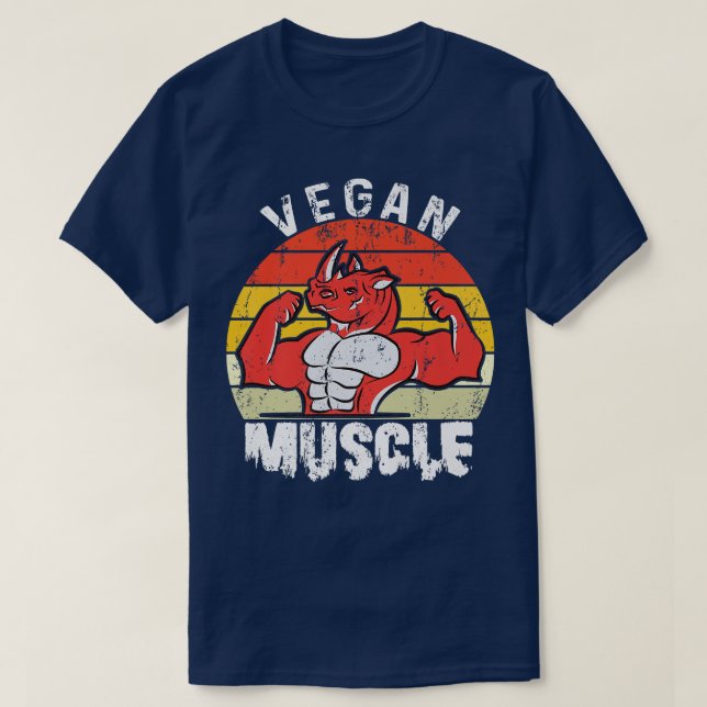 Vegan muscle vegetarian be veggie natural vegan en T-Shirt (Design Front)