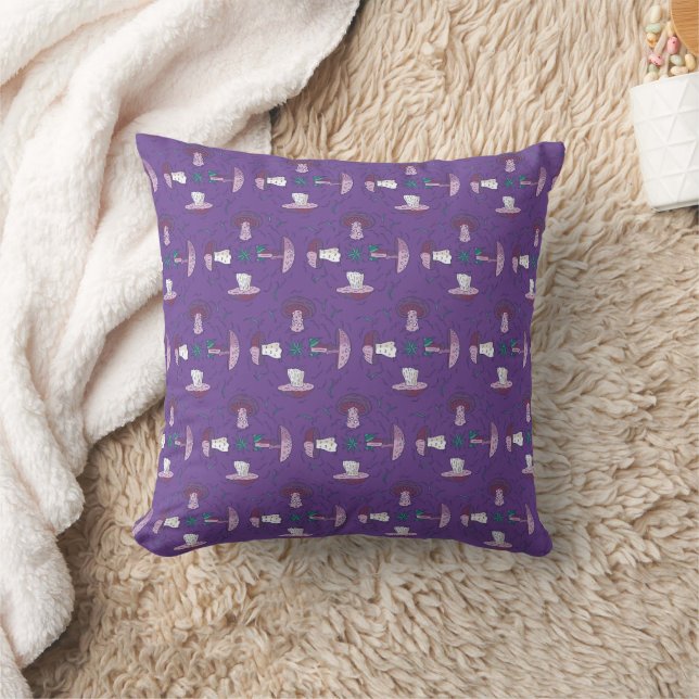 Vegan Mushroom Pattern Cushion (Blanket)