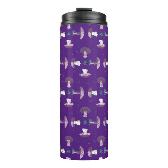 Vegan Mushroom Pattern Thermal Tumbler (Front)