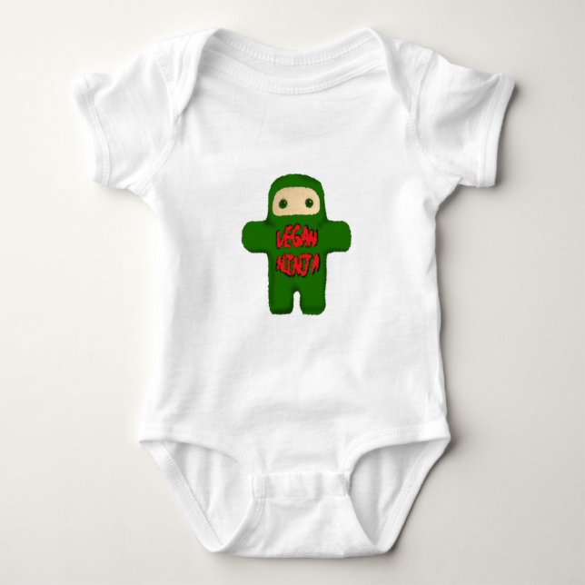 Vegan Ninja Baby Bodysuit (Front)