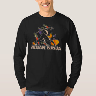 Vegan Ninja Vegetables Carrot Eggplant Pumpkin Go T-Shirt