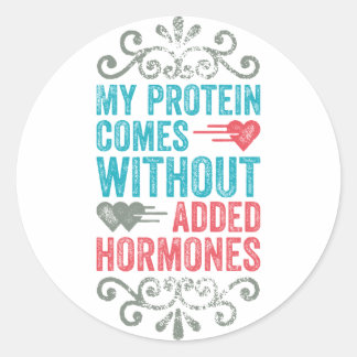 Vegan No Added Hormones Classic Round Sticker