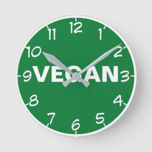 VEGAN Numbered Round Clock