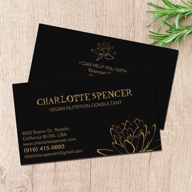 Vegan Nutrition Consultant  Business Card (Creator Uploaded)