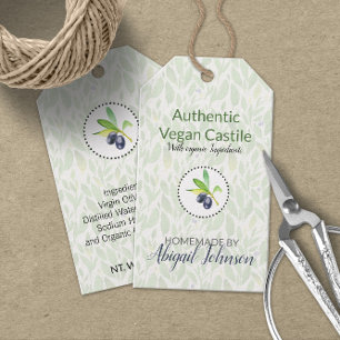 Vegan Olive Oil Bath & Body  Gift Tags