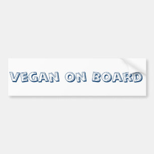 Vegan on Board Bumper Sticker