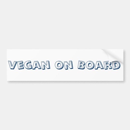 Image of Vegan on Board Bumper Sticker