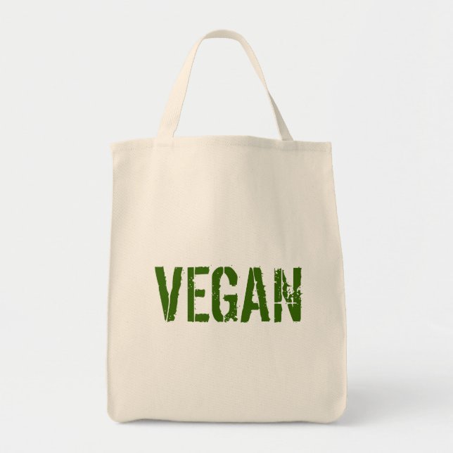 VEGAN organic grocery tote (Front)
