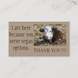 Vegan Outreach Thank You Cards