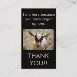 Vegan Outreach Thank You Cards