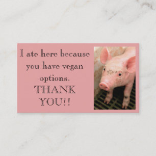 Vegan Outreach Thank You Cards