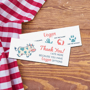 Vegan Outreach Thank You  Mini Business Card