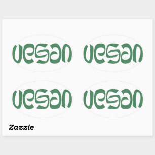 Vegan Oval Sticker