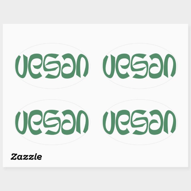 Vegan Oval Sticker (Sheet)