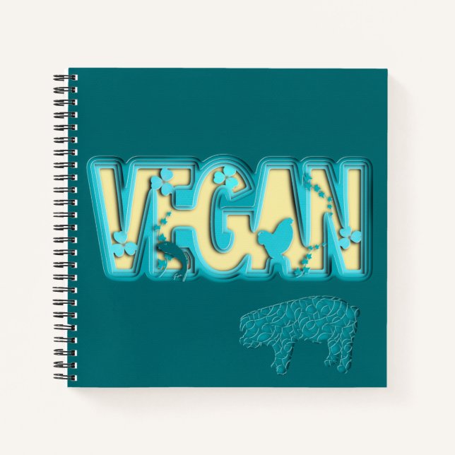 Vegan paper cut-out notebook (Front)