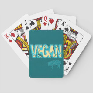 Vegan paper cut-out playing cards