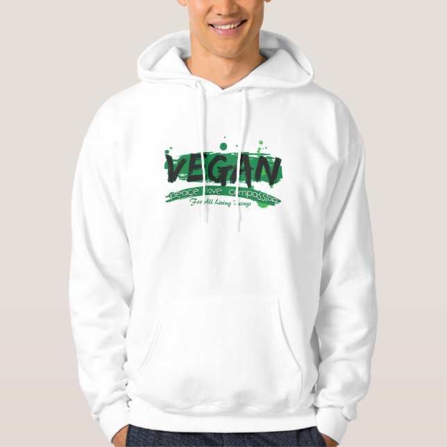 Vegan Peace Love Compassion Hoodie (Front)