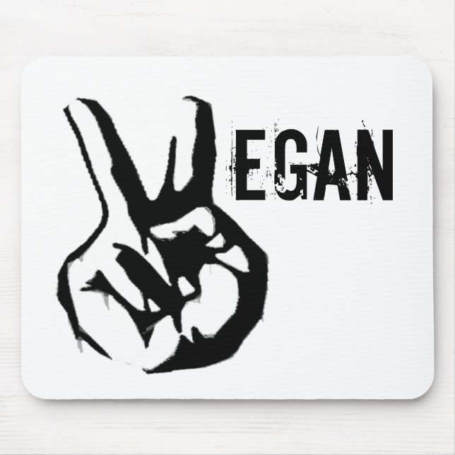 Vegan Peace Mouse Pad (Front)
