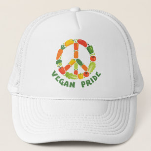 Vegan Peace Produce Pride Trucker Hat