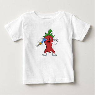 Vegan Pepper at Darts with Dart.PNG Baby T-Shirt