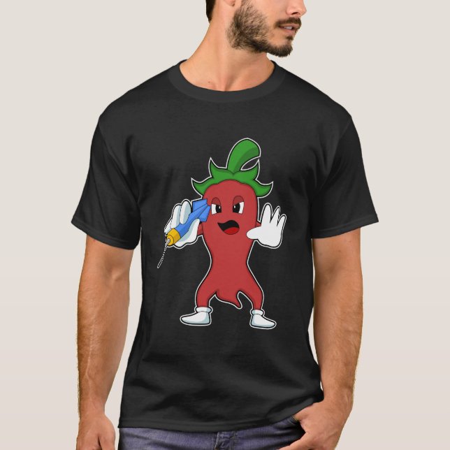 Vegan Pepper at Darts with Dart.PNG T-Shirt (Front)