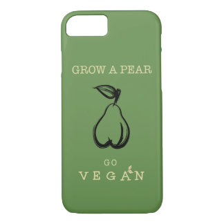 Vegan phone case. Grow a pear design. iPhone 8/7 Case