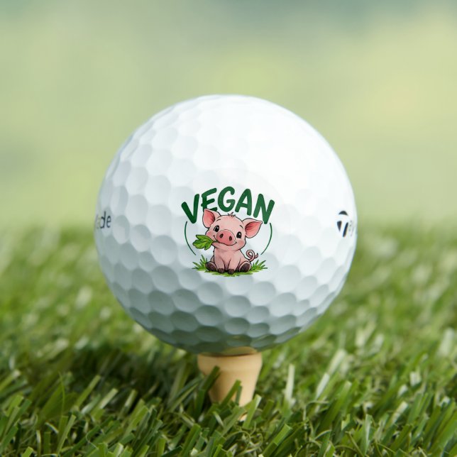 Vegan Piglet Golf Balls – Cute Animal-Friendly  (Insitu Tee)