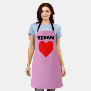 VEGAN PINK KITCHEN APRON