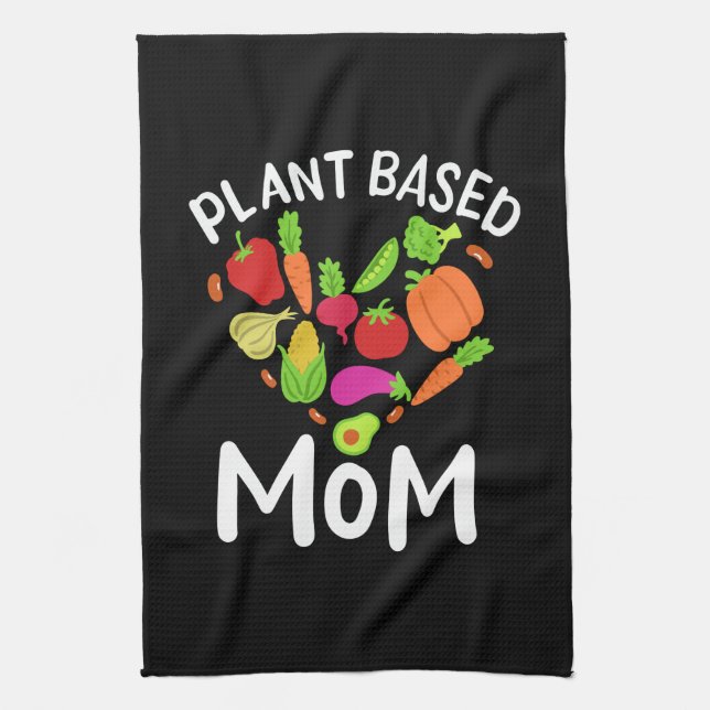 Vegan - Plant Based Mum Tea Towel (Vertical)