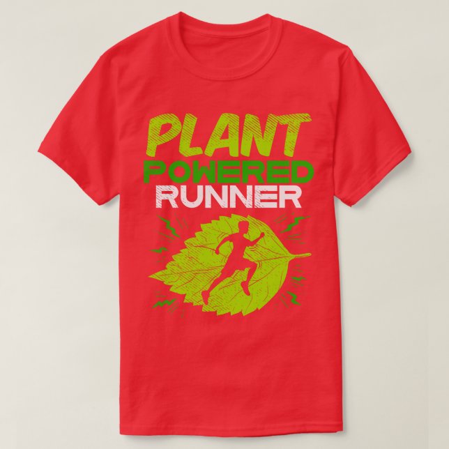 Vegan Plant Powered Runner 2 T-Shirt (Design Front)