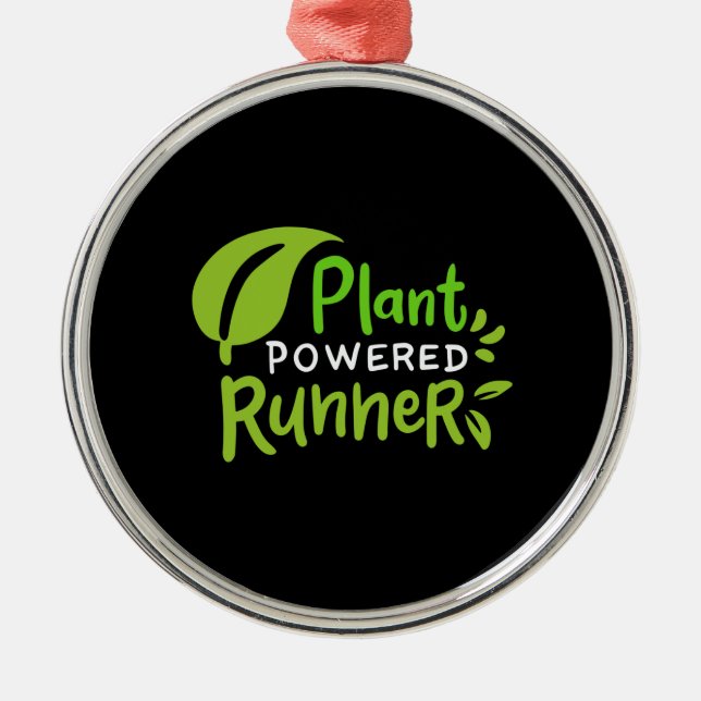 Vegan - Plant Powered Runner Metal Tree Decoration (Front)