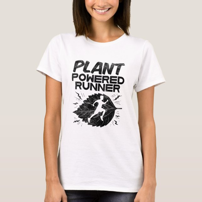 Vegan - Plant Powered Runner T-Shirt (Front)
