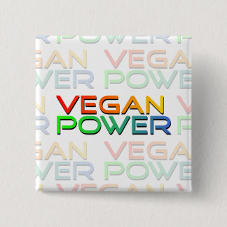 Vegan Power 15 Cm Square Badge