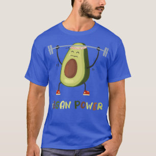 Vegan Power Avocado Gym Workout Fitness T-Shirt