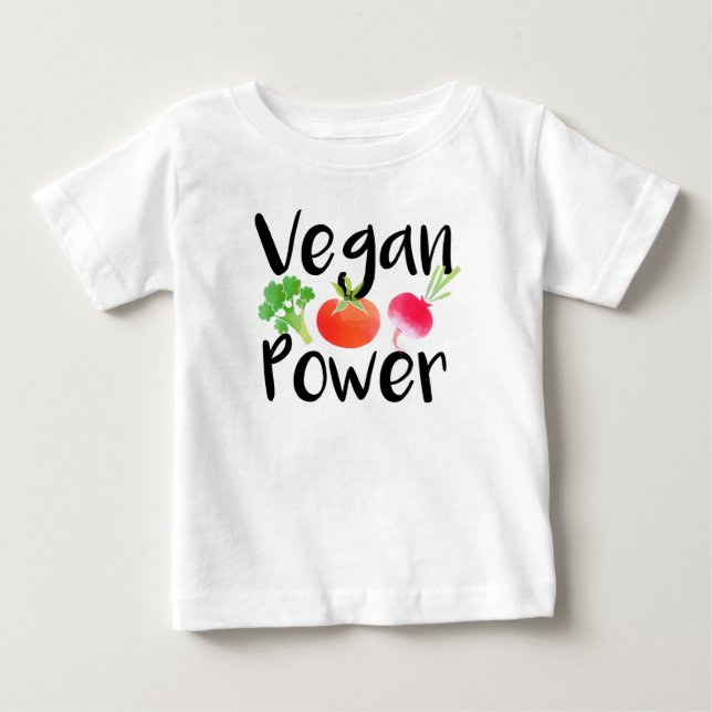 "Vegan Power" baby shirt (Front)