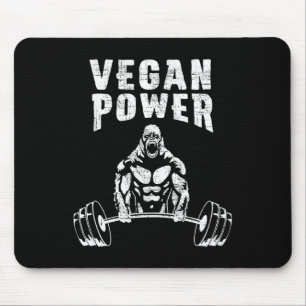 Vegan Power Gorilla Bodybuilding Gym Workout Desig Mouse Mat