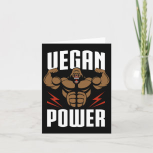 Vegan Power - Gorilla Workout And Gym Bodybuilding Card