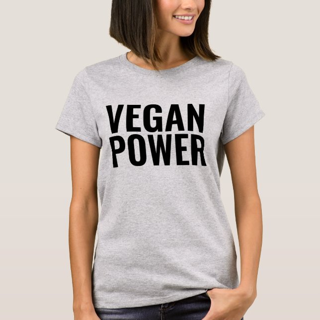 VEGAN POWER T-SHIRTS TEES (Front)