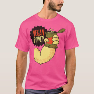 Vegan Power Vegan Vegetarian Gifts Spinach Tin Man T-Shirt