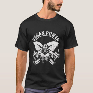 Vegan Power Weight Lifting Vegetarian Weights Heal T-Shirt