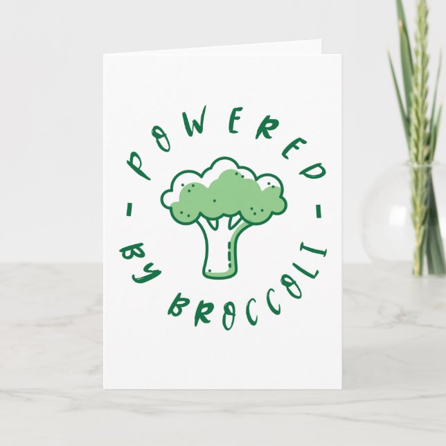 Vegan Powered By Broccoli Card (Front)
