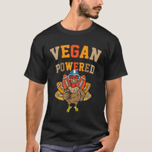 Vegan Powered   Gobble  Wobble and Football T-Shirt