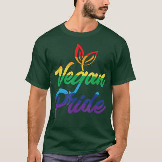 Vegan Pride Gay Lesbian LGBT Flag Vegetarian  T-Shirt
