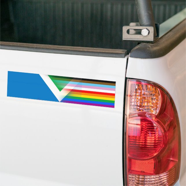 Vegan Pride LGBTQ Bumper Sticker (On Truck)