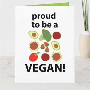 Vegan Proud To Be A Vegan Card