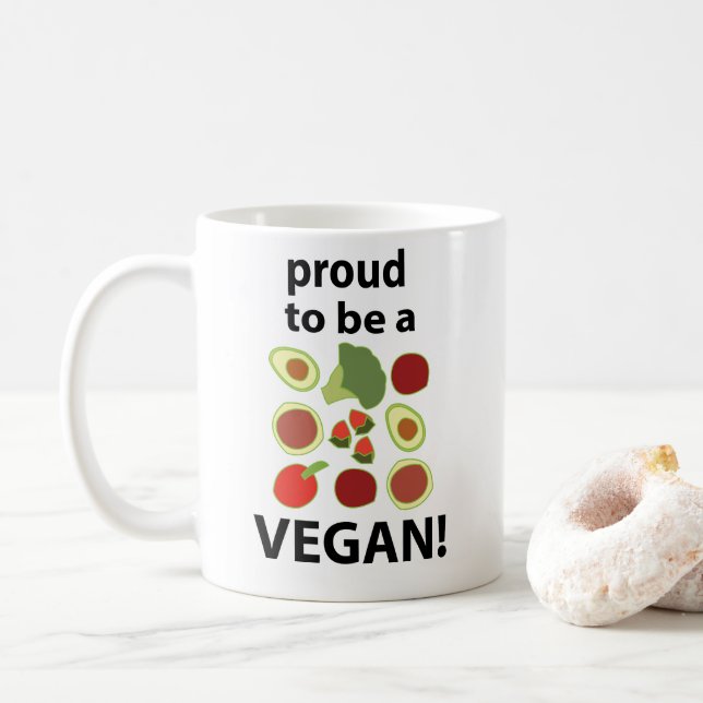 Vegan Proud To Be A Vegan Coffee Mug (With Donut)