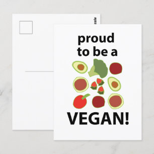 Vegan Proud To Be A Vegan Postcard