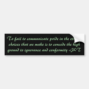 Vegan Quote Bumper Sticker