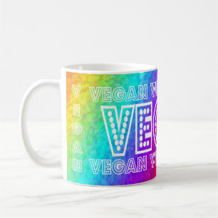 Vegan Rainbow Background Mug