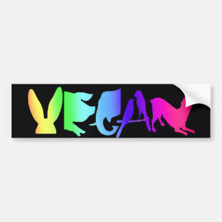 VEGAN RAINBOW BUMPER STICKER